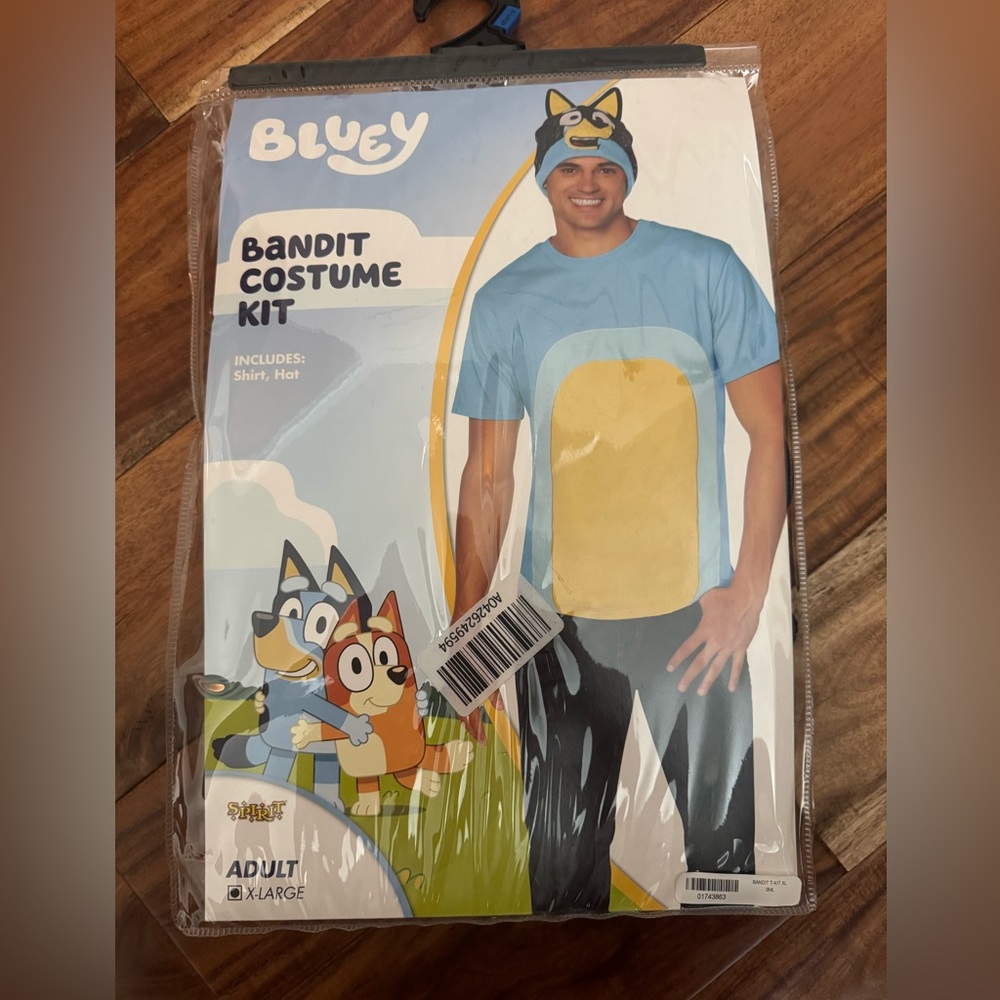 Bandit Costume Kit for Adults - Blue and Yellow